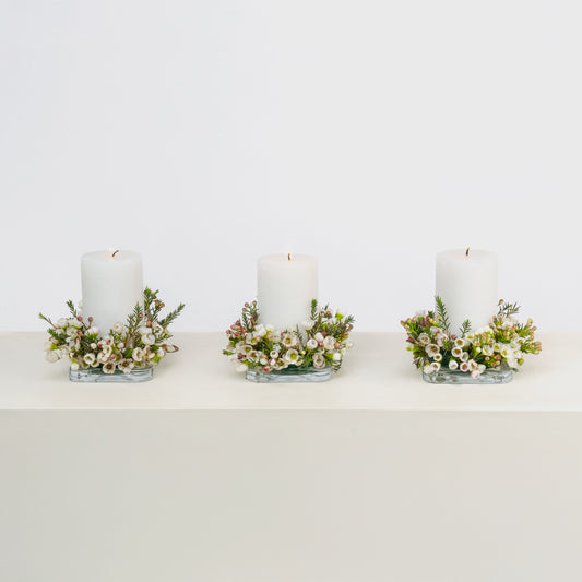 White Candle Set