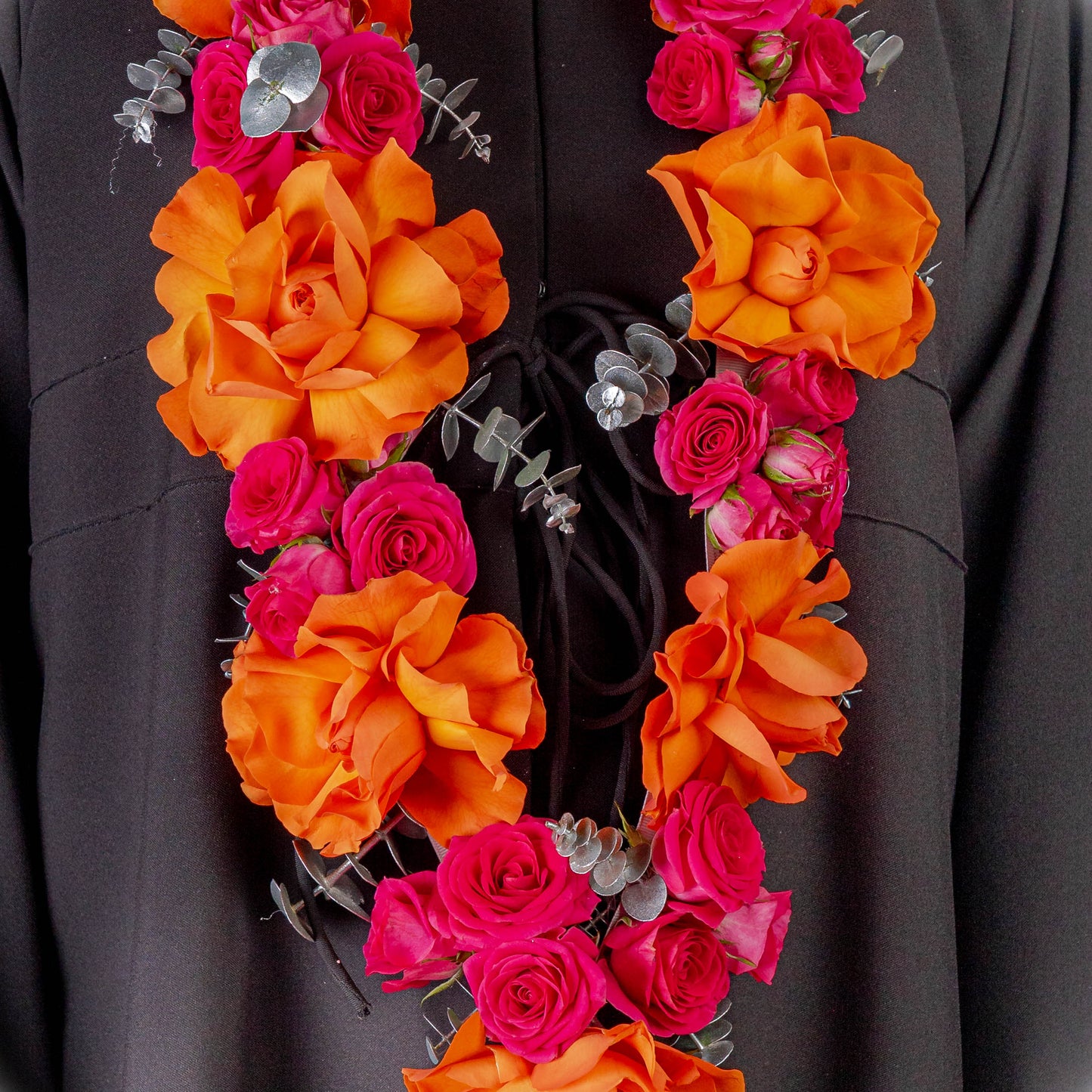 Summer Flower Lei | Pink & Orange