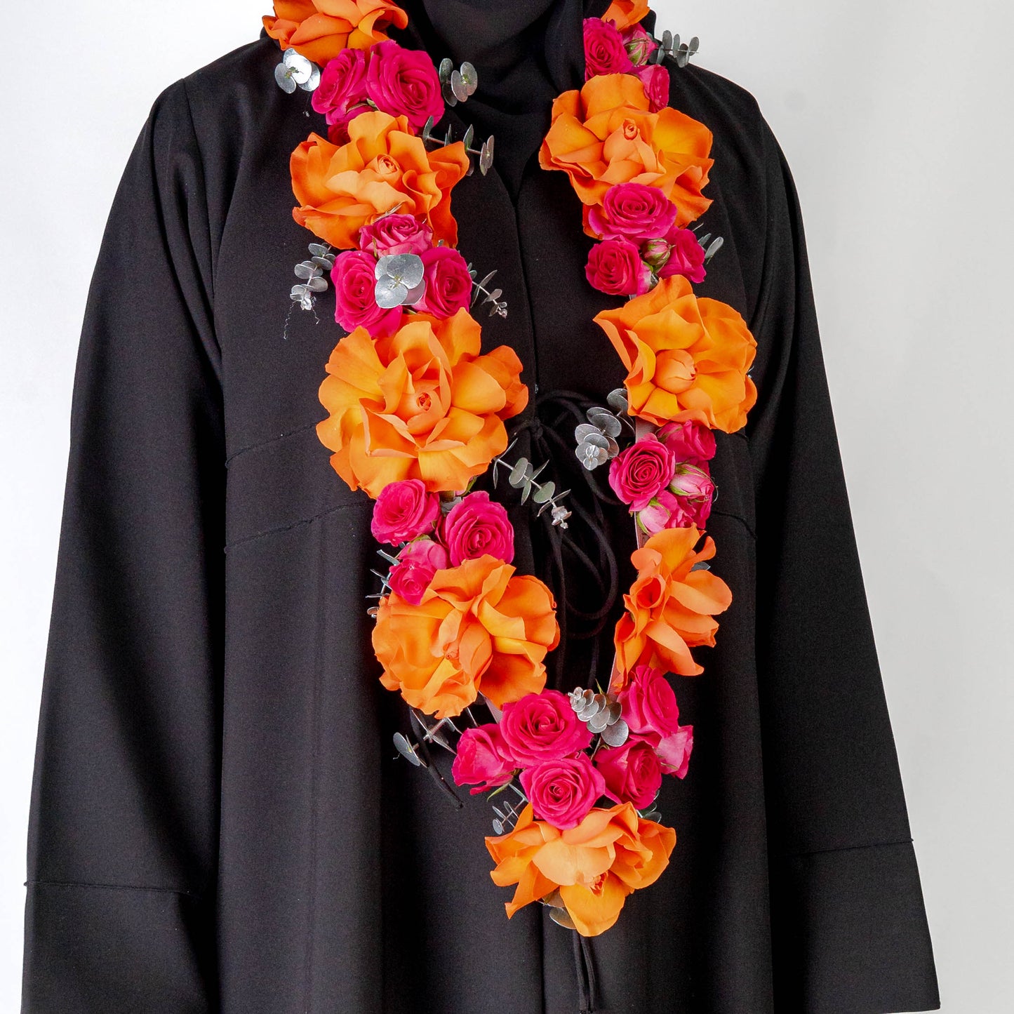 Summer Flower Lei | Pink & Orange