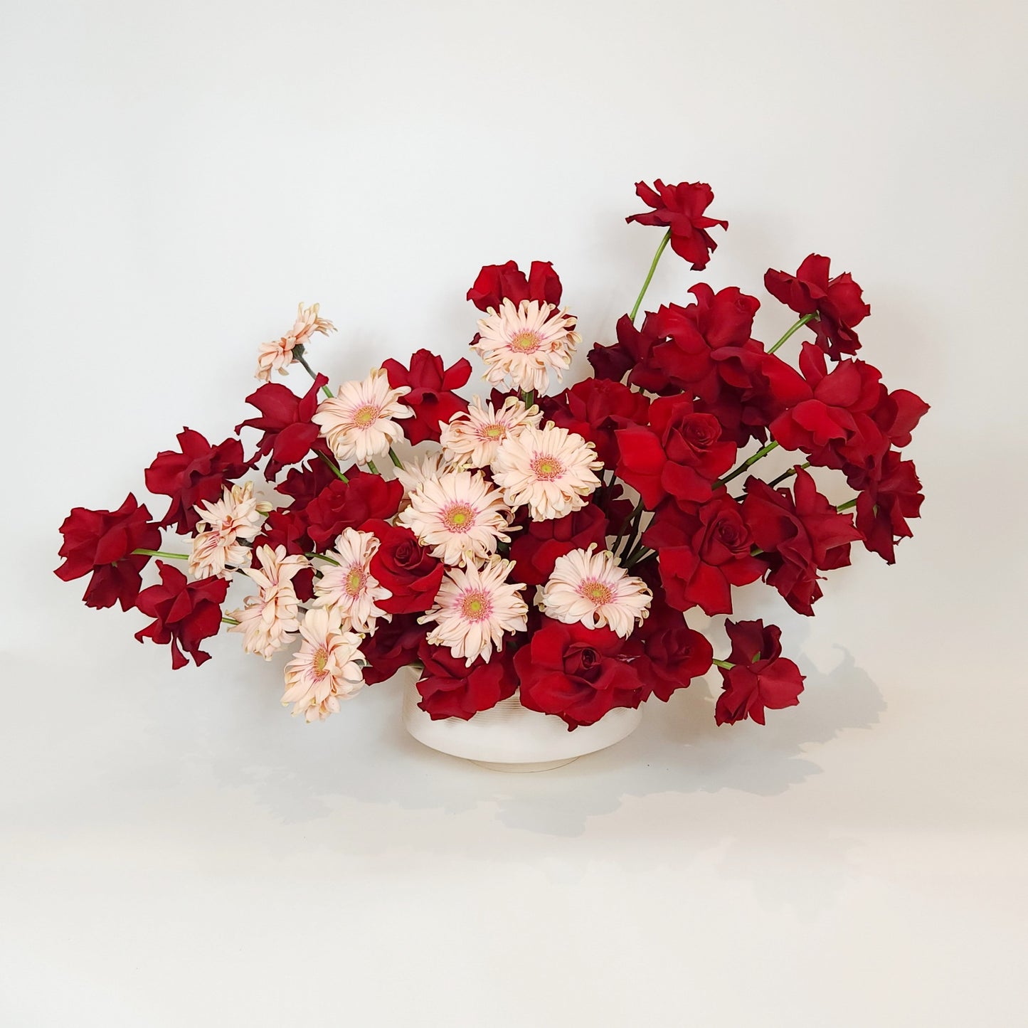 This is Love | Red Roses & Peach Gerbera