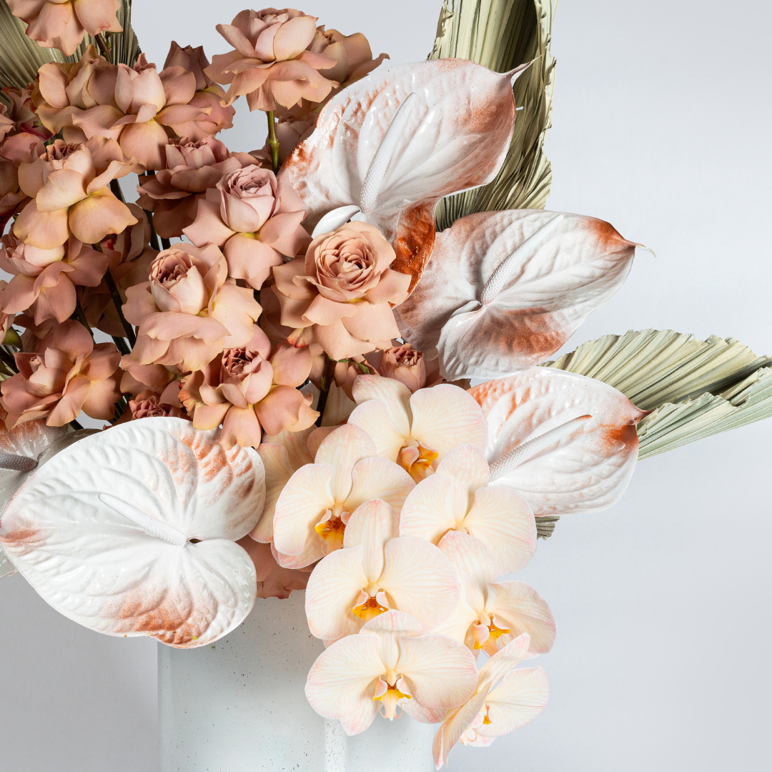 anthurium roses and orchids