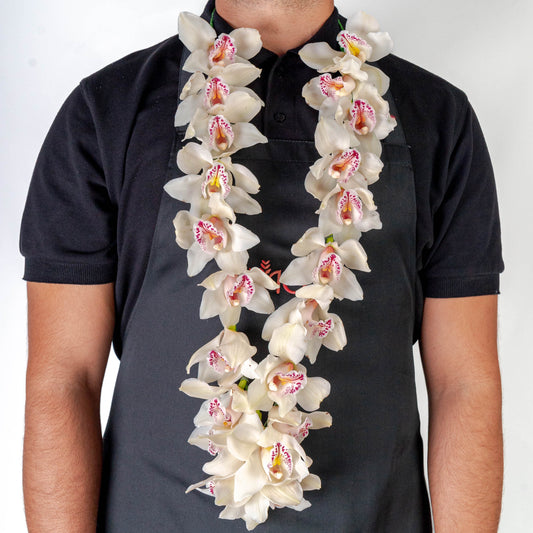 White Cymbidium Garland