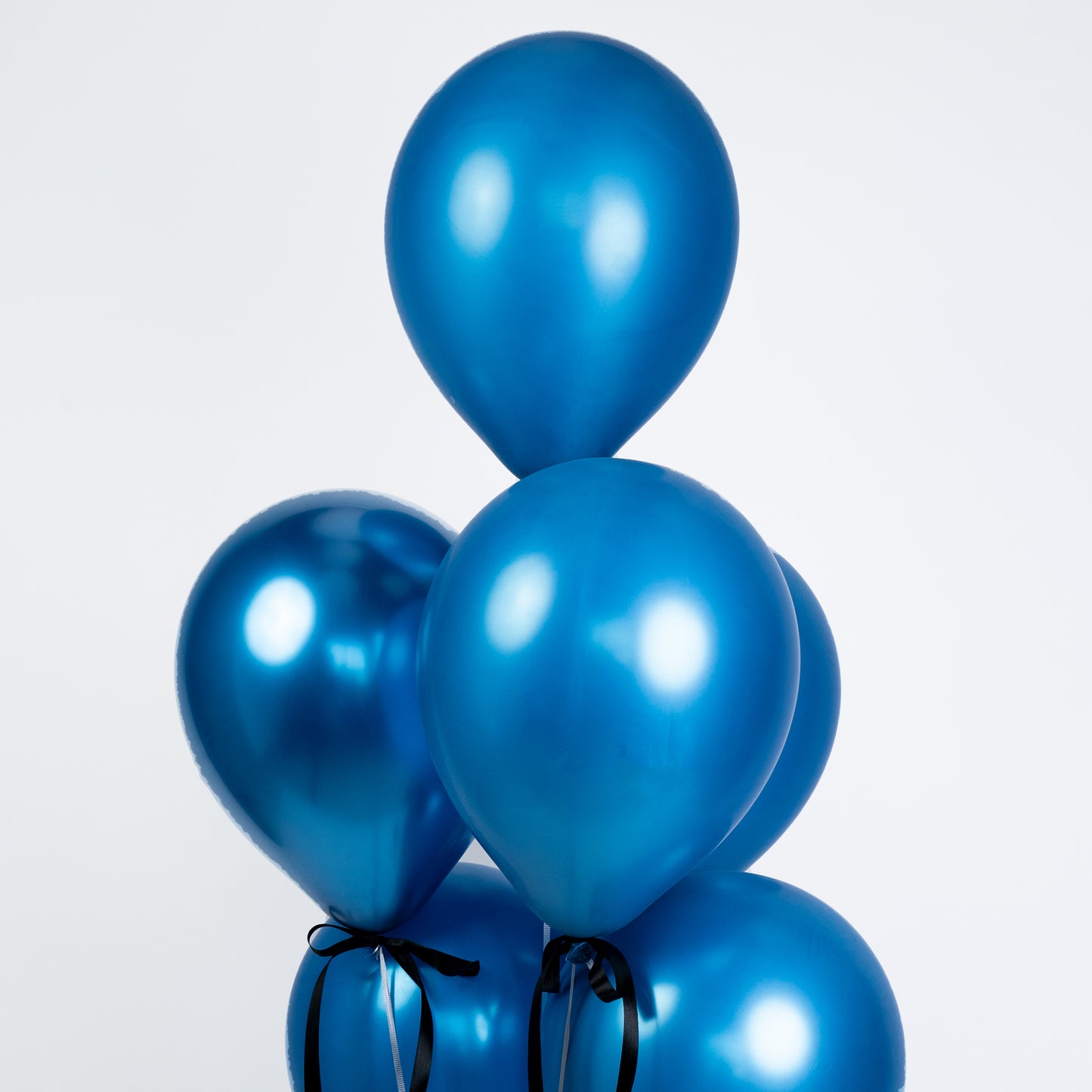Blue Chrome Balloons
