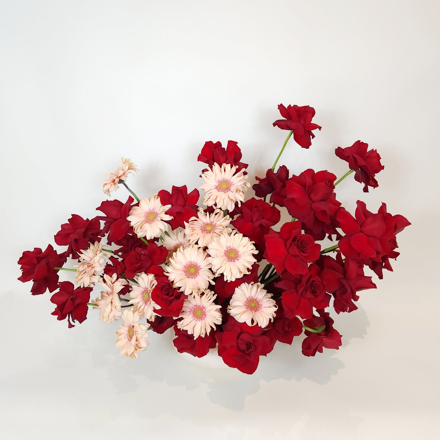 This is Love | Red Roses & Peach Gerbera