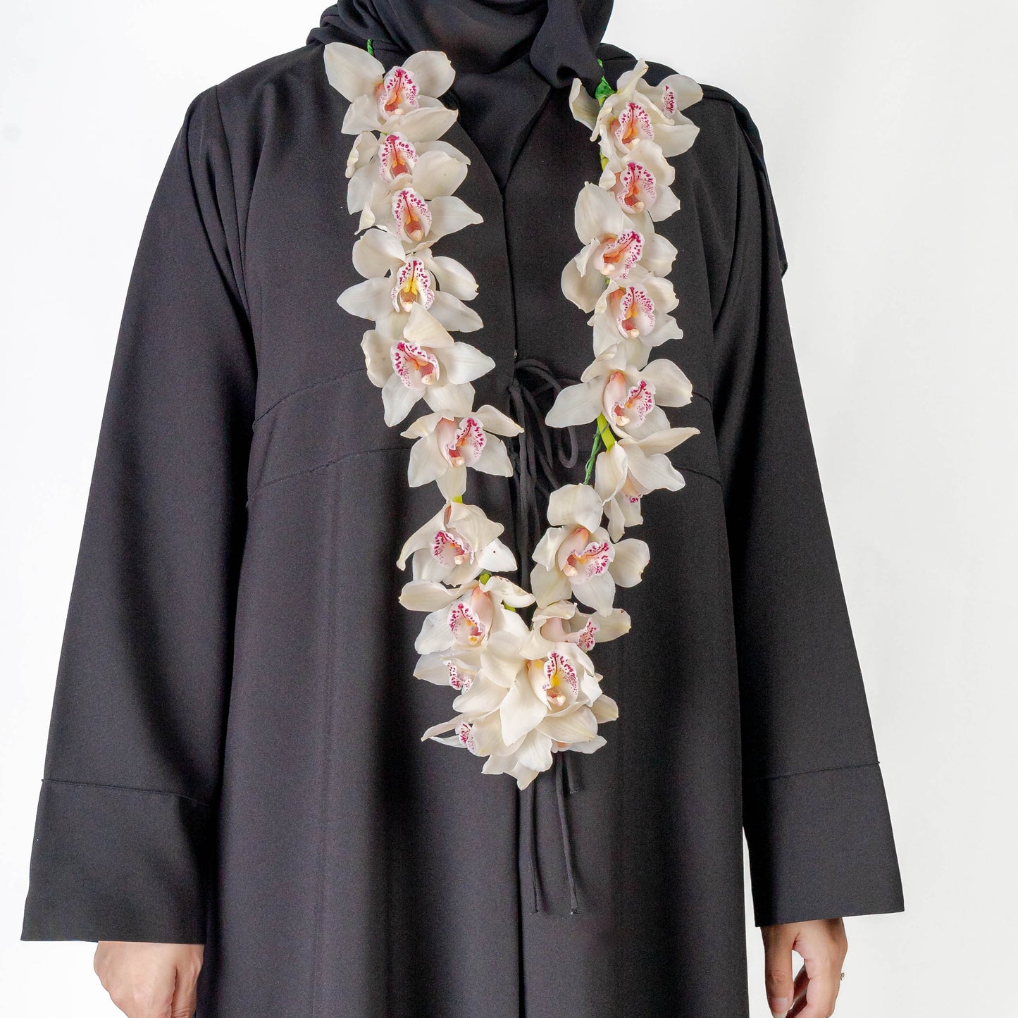 White Cymbidium Garland