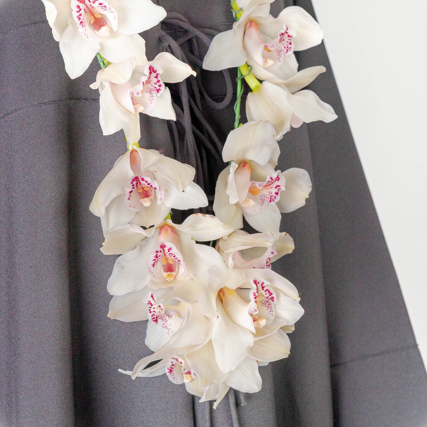 White Cymbidium Garland