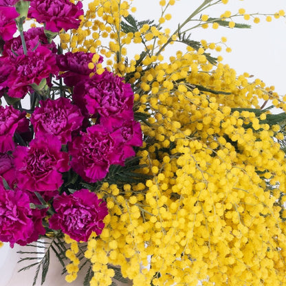 Fuchsia & Yellow Flower Arrangement