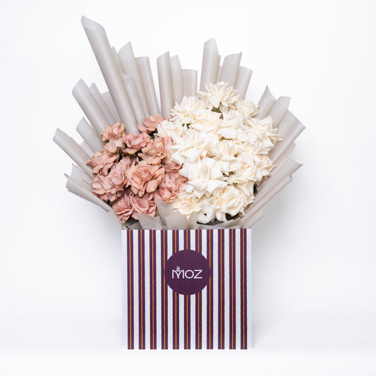 Latte and Cream | Brown & Cream Roses Flower Bouquet