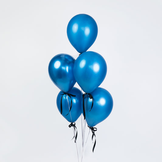 Blue Chrome Balloons